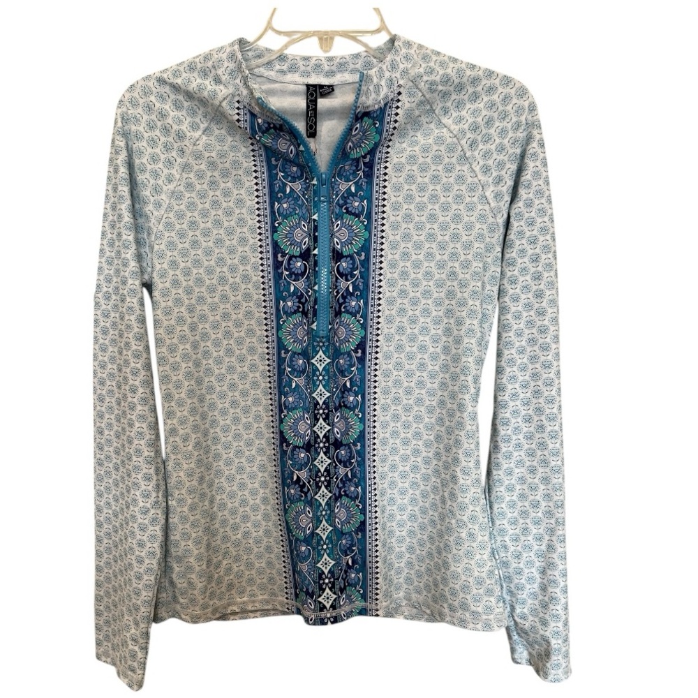 Aqua ET Sol new with tags swim long sleeve top UPF 50+ size medium